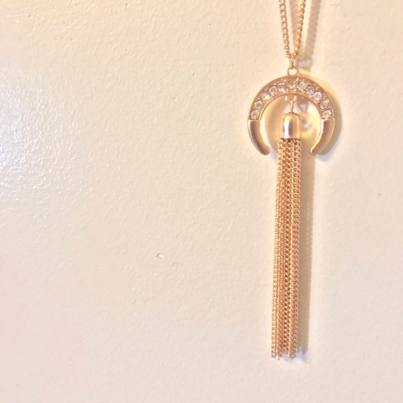 Ardenes double chained necklace with star& moon - Picture 2 of 4